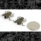Chocolate Brown Plated Brass Life-Sized Black Fly Charms with Bendable Legs - Set of Two - RB-C130